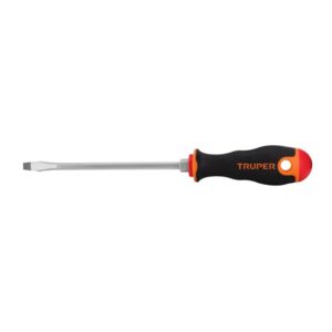 Desarmador plano 1/4" x 6" mango comfort grip, 14000, DR-1/4X6B, Truper