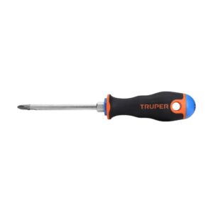 Desarmador de cruz 1/8" x 4" mango comfort grip, 14055, DP-1/8X4B, Truper