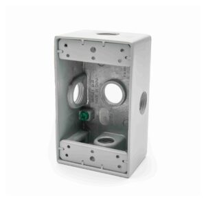 Caja condulet de aluminio rectangular 3 salidas de 3/4", 1G75-3U, American Electric