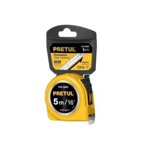 Wincha flexómetro 5M cinta 19 mm, 21608, PRO-5MEB, Pretul