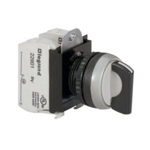 Selector Maneta Corta 3 Posiciones Metal Negro 22mm 2na, 23731