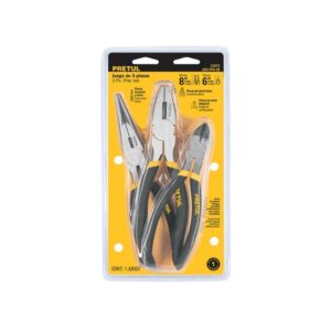 Juego de 3 pinzas, 2 de 6" y 1 de 8", mangos de PVC, 23975, JGO-PIN-3B, Pretul