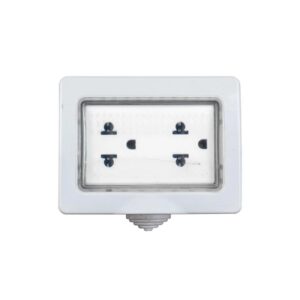 Caja Tomacorriente Adosar 2P+T Universal Doble Idrobox IP55 127A 250V 15A, Halux