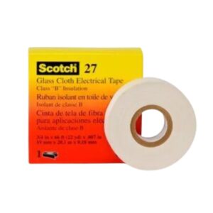 Cinta fibra de vidrio con adhesivo scotch 27, 3/4x20m 130°, 27, 3M