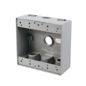 Caja condulet de aluminio cuadrada 5 salidas de 3/4", 2G75-5, American Electric