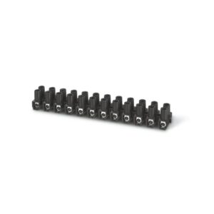 Bornera Tipo Regleta 2.5mm2 Color Negro, 815.2361