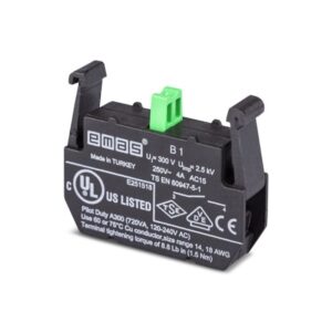 Bloque de contacto NA 4A (AC15) 300V, 2.5kW, B1, Emas