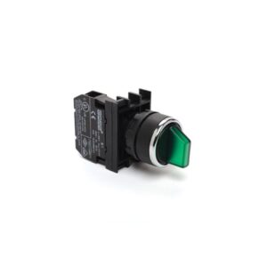 Selector iluminable verde, 0-1, 22 mm, 1NA 2 posiciones no incluye led, B100SL20Y, Emas