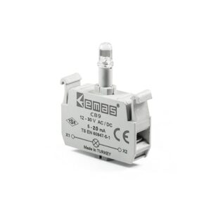 Bloque de contacto led verde 12-30 VAC/DC, B9, Emas