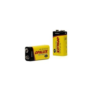 Batería 9V no recargable tipo 6F22, BAT-9V, Opalux
