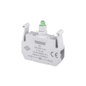Bloque de contacto con led 100-230 VAC, BY, Emas