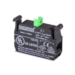 Bloque de contacto NA 4A (AC15) 300V, 2.5kW, C1, Emas