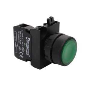 Pulsador luminoso verde con NA C1, sin Piloto, CP100DY, Emas