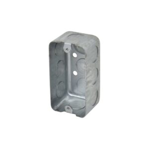 Caja rectangular metálica 1/2" con espesor de 0.8mm, KPL