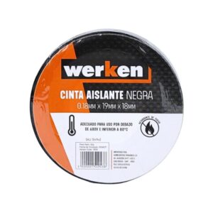 Cinta aislante eléctrica c/negro, Werken