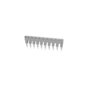 Puente fijo enchufable central, 10 polos, para bornera 4mm riel din color gris, DEG.DFA4-10P, Degson