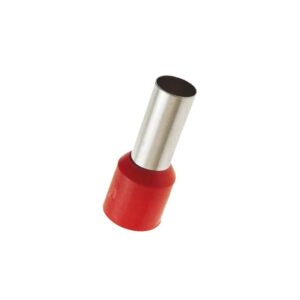 Terminal tipo tubular simple aislado 1.5mm2 rojo x 100und, E1508, Atlantic