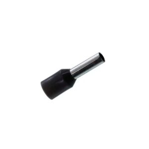 Terminal tipo tubular simple aislado 6mm2 negro x 100und, E6012, Atlantic