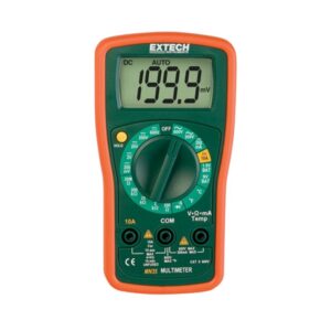 Multímetro digital 600VAC/DC,10AAC/DC, 40mohms, 10uf Cat II-600v, EX330, Extech