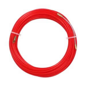 Wincha Pasacable Alma de Acero Color Rojo 15m