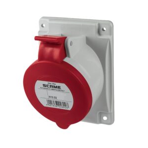 Tomacorriente industrial para empotrar 3x32A+T, 415V 6H IP44, 413.3266, Scame