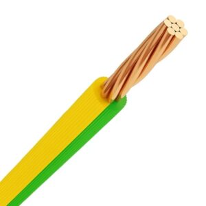 Conductor Eléctrico Unipolar THW-90 12AWG, 750V Verde/Amarillo