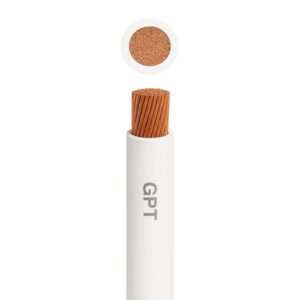 Conductor eléctrico unipolar GPT-3 16AWG, 600V c/blanco, Elcope