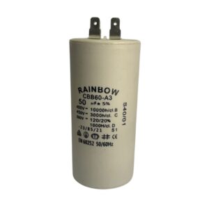 Condensador cerámico para motor 4 pines; capacitor permanente 50uF, CBB60-A3-50UF/450, Rainbow