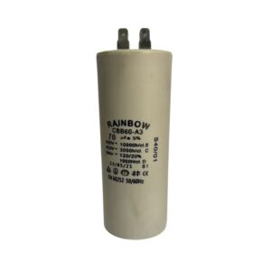 Condensador cerámico para motor 4 pines; capacitor permanente 70uF, CBB60-A3-70UF/450, Rainbow