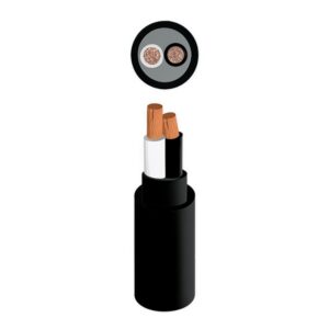 Conductor eléctrico vulcanizado 500V 2x16" AWG c/negro, Indeco