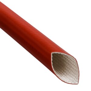 Spaguetti siliconado con fibra de vidrio rojo nº 7mm para altas temperaturas, Relats