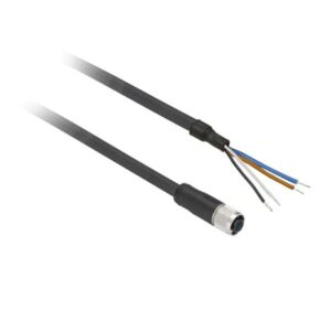 Cable para sensor M12 hembra recto 4 pines, aro metal, 10m, XZCP1141L10, Schneider Electric