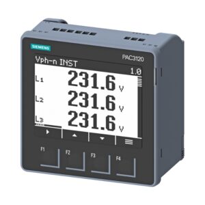 Medidor energía activa digital trifásico modbus RTU 5A LCD Sentron Pac3120, 7KM3120-0BA01-1DA0, Siemens