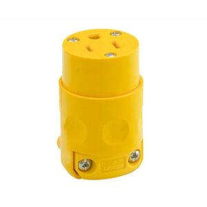 Tomacorriente aéreo 15A 125V L/T PVC Amarillo 2L43W0, 515CV, Leviton