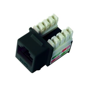 Jack RJ-45 Cat, 6 de poncheo c/negro, KJ8-C6-US/BKN, Dixon