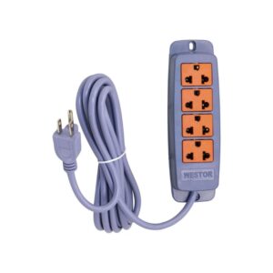 Extensión eléctrica 4 salidas 10A 220V (3 metros), WT-195, Westor