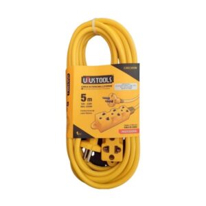 Cable Extensión 3 Tomas + T (5 metros) 220VAC/10A, CBE305M, Uyustools