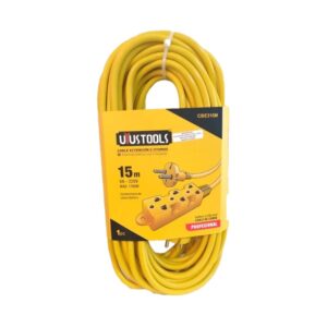 Cable Extensión 3 Tomas + T (15 metros) 220VAC/10A, CBE35M, Uyustools