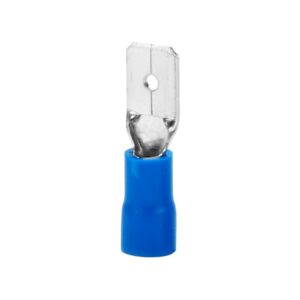 Terminal Tipo Enchufe Macho Aislado Azul 16-14awg x100und, MDD-2-250, Cnhowder