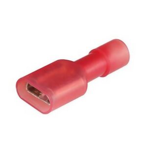 Terminal tipo hembra totalmente aislado rojo 22-16AWG x 100und, RF250FLP