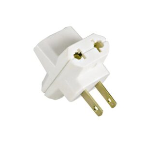 Adaptador enchufe 2P a 2P+T