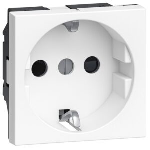 Dado Tomacorriente 2P+T Schuko 16A + Adaptador para riel din