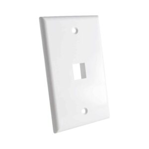 Placa de pared de 1 puerto blanco, JE3001WH, Dixon