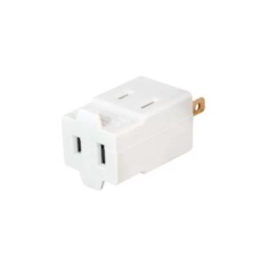 Enchufe triple con polo a tierra c/blanco, FU0179, Fulgore