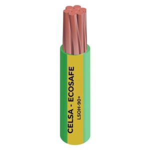 Conductor Eléctrico Unipolar LSOH-90, 6mm2 Verde/Amarillo