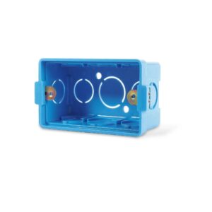 Caja de Paso PVC rectangular para empotrar c/azul