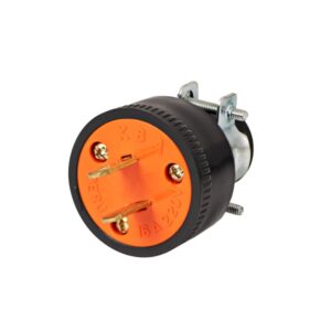 Enchufe de 2 hilos caucho, 16A-220VAC, KBA-025, KBA