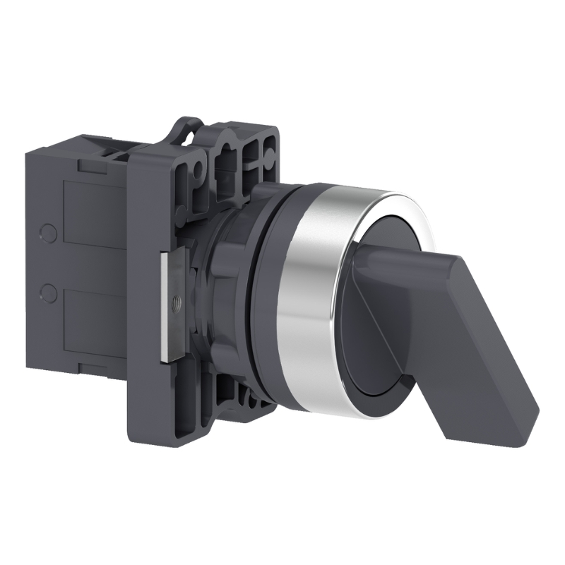 Selector 2 posiciones fijas 1NA 0-1 22mm easy XA2, XA2EJ21, Schneider Electric