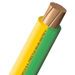 Conductor Eléctrico Unipolar NH-80, 2.5mm Verde/ Amarillo