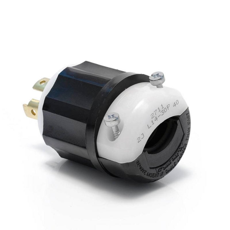Enchufe de Bloqueo Grado Industrial 3P+T, 30A Negro-Blanco 250V, 2711, Leviton - Image 3